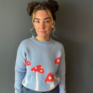 Whimsical mushroom sweater 🍄